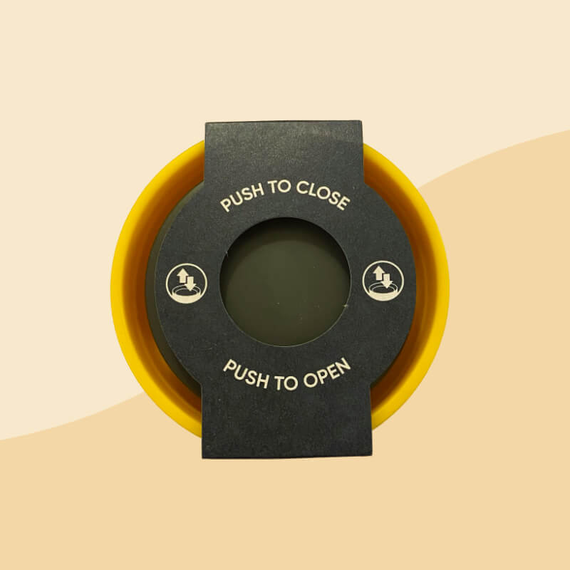 Circular & Co (Black & Electric Mustard) Reusable Cup 2 Clements & Hope Circular & Co Black & Electric Mustard Reusable Coffee Cup