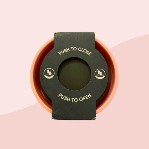 Clements & Hope 8oz Circular & Co Black & Giggle Pink Reusable Coffee Cup