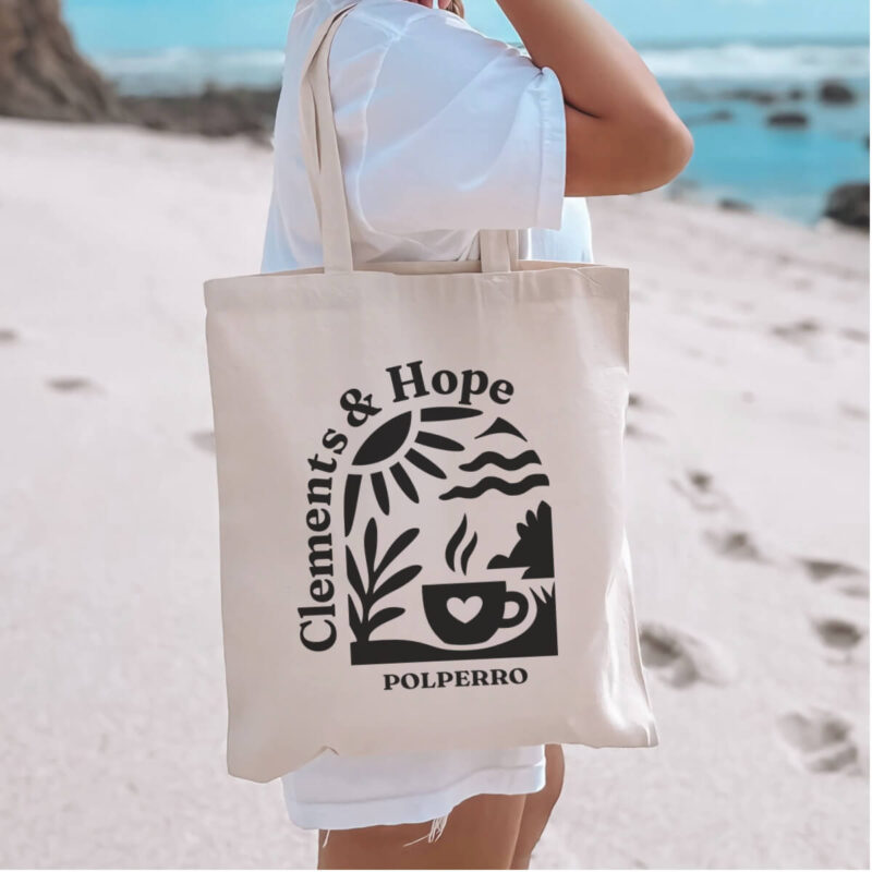 Clements & Hope Polperro Natural Cream Tote Beach Bag