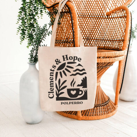 Clements & Hope Polperro Natural Cream Tote Beach Bag